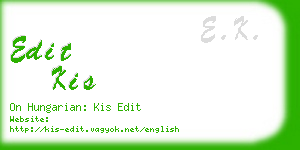 edit kis business card